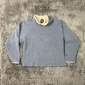 KÜHL Alfpaca Fleece Pullover Gray Sherpa Collar Size S